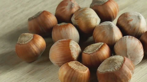 Hazelnuts nuts Stock Footage 91963169