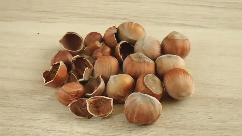Hazelnuts nuts Stock Footage 91963180