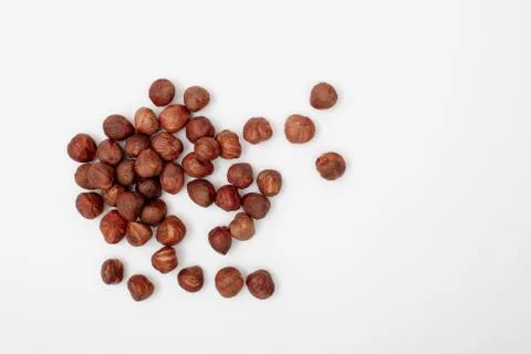 Hazelnuts,  Pattern of nuts form. Stock Photos