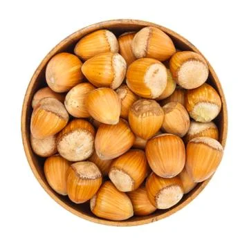 Hazelnuts in pot Stock Photos