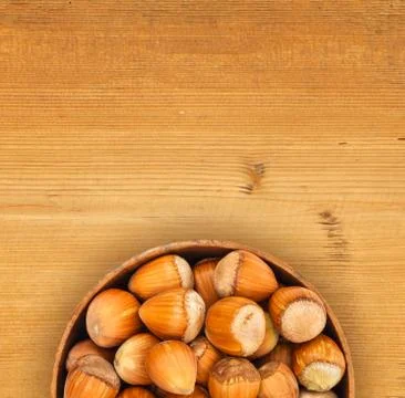 Hazelnuts in pot Stock Photos