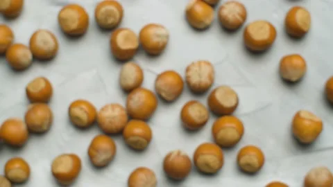 Hazelnuts in shell Video stock 140395425