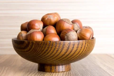 Hazelnuts in shell Stock Photos