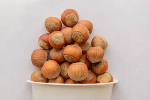 Hazelnuts in shell Foto stock