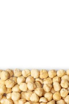 Hazelnuts on white background with space for text Stock Photos