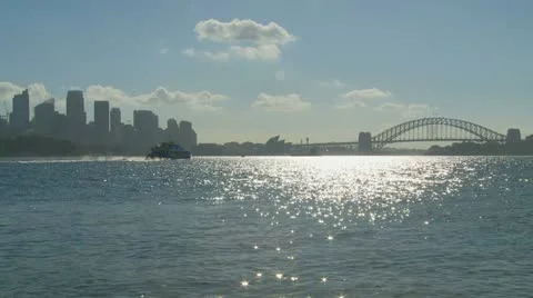 Hazey Sydney cityscape Stock Footage 20536588