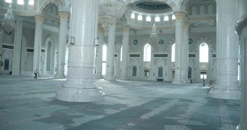 Hazrat Sultan Mosque - mosque interior 4K 스톡 동영상 93907377