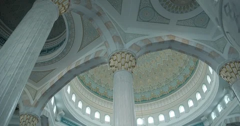 Hazrat Sultan Mosque - mosque interior 4K 스톡 동영상 93907768