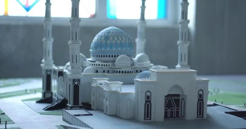 Hazrat Sultan Mosque - mosque interior 4K 스톡 동영상 93908074