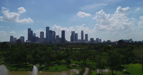Hazy day in downtown Houston Stock Footage 150188341