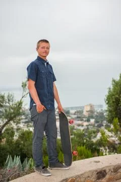 Hazy day for skating. Stock Photos