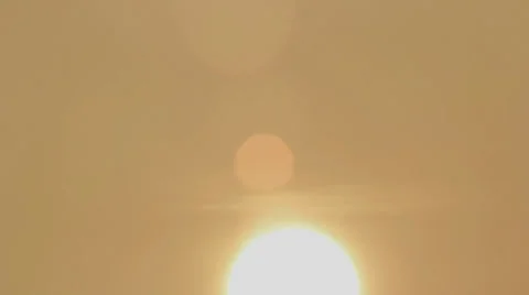 Hazy defocused sun Stock Footage 31096306