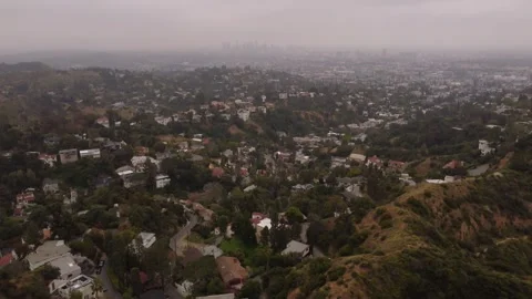 Hazy LA Skyline Stock Footage 275614254