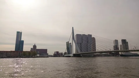 Hazy Modern Skyline Stock Footage 98496987