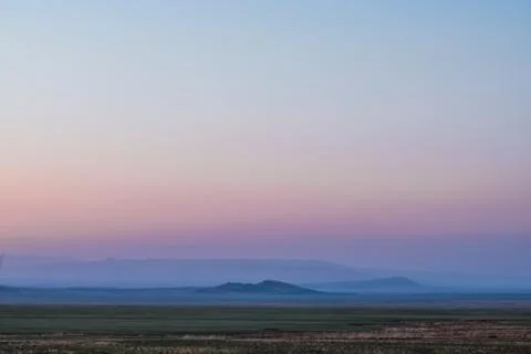 Hazy mountain ranges Stock Photos