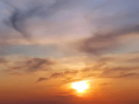 Hazy Sun In the Clouds Foto stock