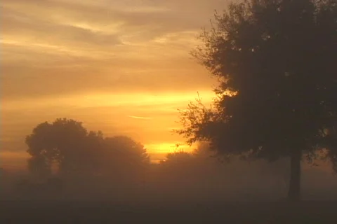 Hazy Sunset Stock Footage