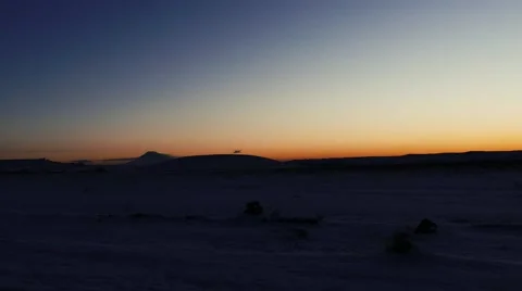 Hazy Sunset at Night Stock Footage 58684041