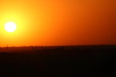 Hazy Sunset 写真素材