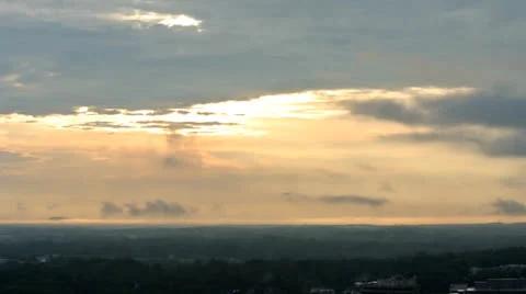 Hazy Sunset Timelapse Video stock 24827819