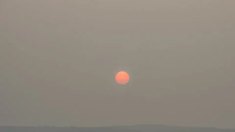 Hazy Sunset Timelapse Video stock 157564159