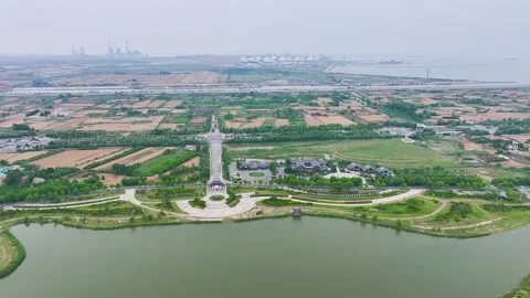 Hazy View of Coastal China Stock Footage 312582536