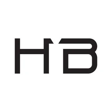 HB initial letter logo template vector icon design Illustrazione stock