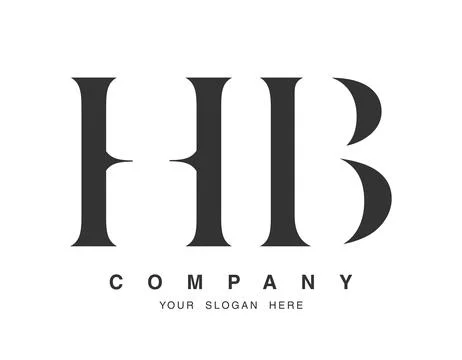 HB logo design. Initial letter h and b serif font style. Creative classic c.. Stock Illustration