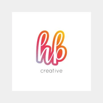HB logo, vector. Useful as branding, app icon, alphabet combination, clip-art 库存插图