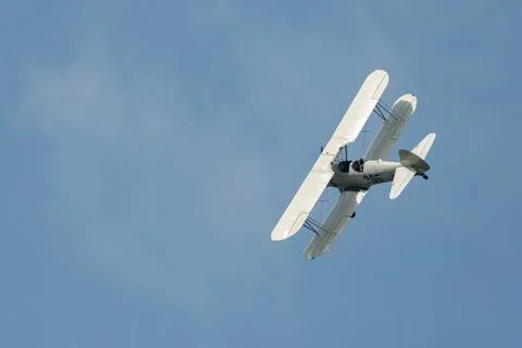 HB-RBG Boeing E75 Stearman airplane in Speck-Fehraltorf in Switzerland Stock Photos