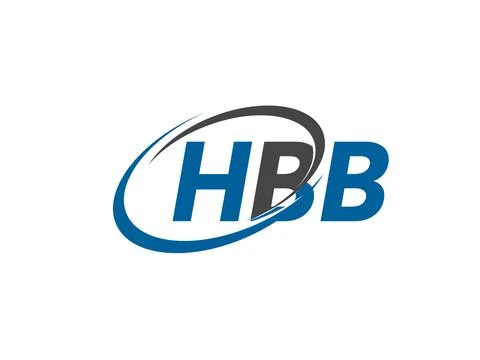 HBB letters creative modern elegant swoosh logo design Stock Illustration
