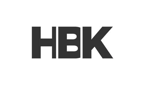 HBK logo design template with strong and modern bold text. Initial based ve.. Stock Illustration
