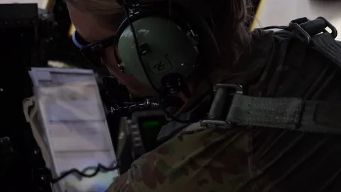 HC-130P King aircrew perform a static line jump Stock Footage 75985860