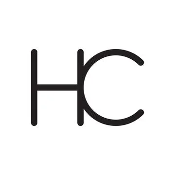 Hc initial letter vector logo Illustrazione stock