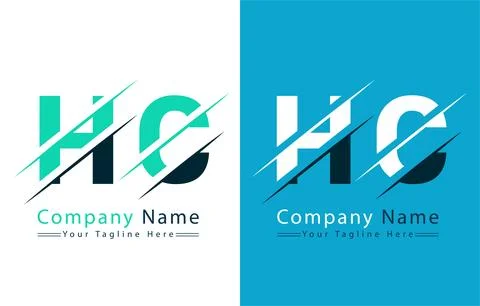 HC Letter Logo Design Template. Vector Logo Illustration Stock Illustration