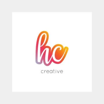 HC logo, vector. Useful as branding, app icon, alphabet combination, clip-art 库存插图
