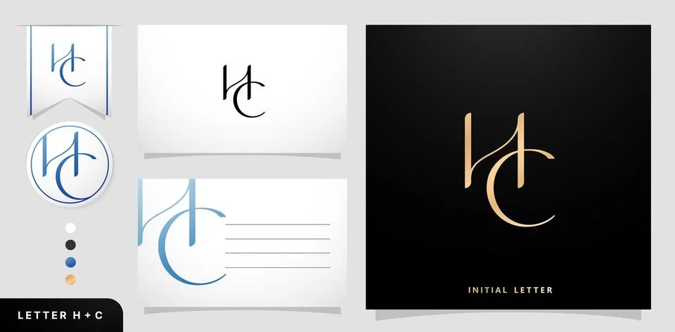 HC Monogram Letter Stock Illustration