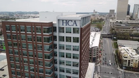 HCA Capitol View 4K Drone Footage - 1100 Charlotte Ave (CLIP 1) Stock Footage 90062086