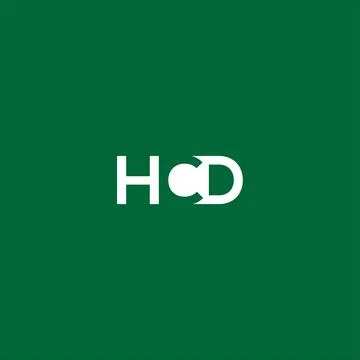 HCD Letter monogram Initial flat Unique modern flat abstract logo design. H.. Stock Illustration