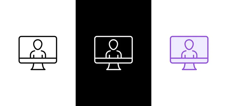 HCI concept - Humancomputer interaction. Virtual Connection: a customer ser.. 스톡 일러스트