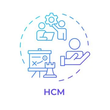 HCM blue gradient concept icon Stock Illustration