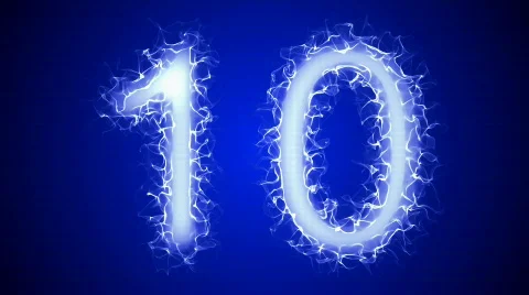 HD 1080 - Countdown. Energy Blue background Stock Footage 711069