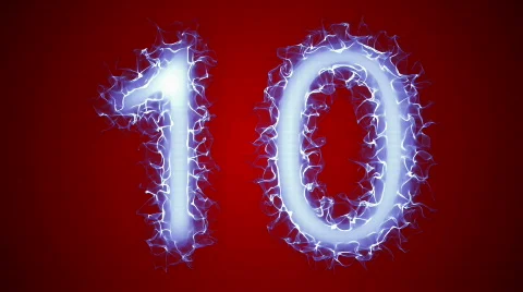 HD 1080 - Countdown. Energy Red background Video stock 711070