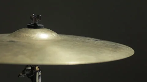 HD 1080 Static: drummer plays drums. Cymbal crash hit, closeup slow motion. Stock Footage 49827145
