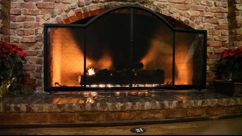 HD 1080P-chimney-red bricks-night Stock Footage