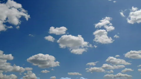HD 1080p Time lapse clouds over blue sky 02 Stock Footage 499989