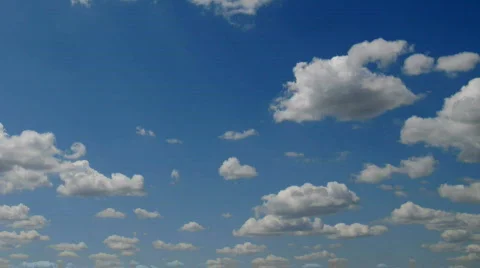 HD 1080p Time lapse clouds over blue sky 05 Stock Footage 500059