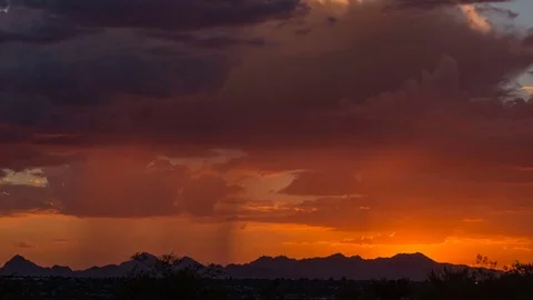 HD 24p colorful ecliptic desert sunset wide time lapse Stock Footage 78826164