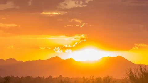 HD 24p colorful ecliptic desert sunset tight time lapse Stock Footage 78826228