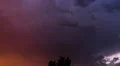 HD 24p Dramatic sunset colored sky day to night powerful lightning time lapse Vidéos HD
